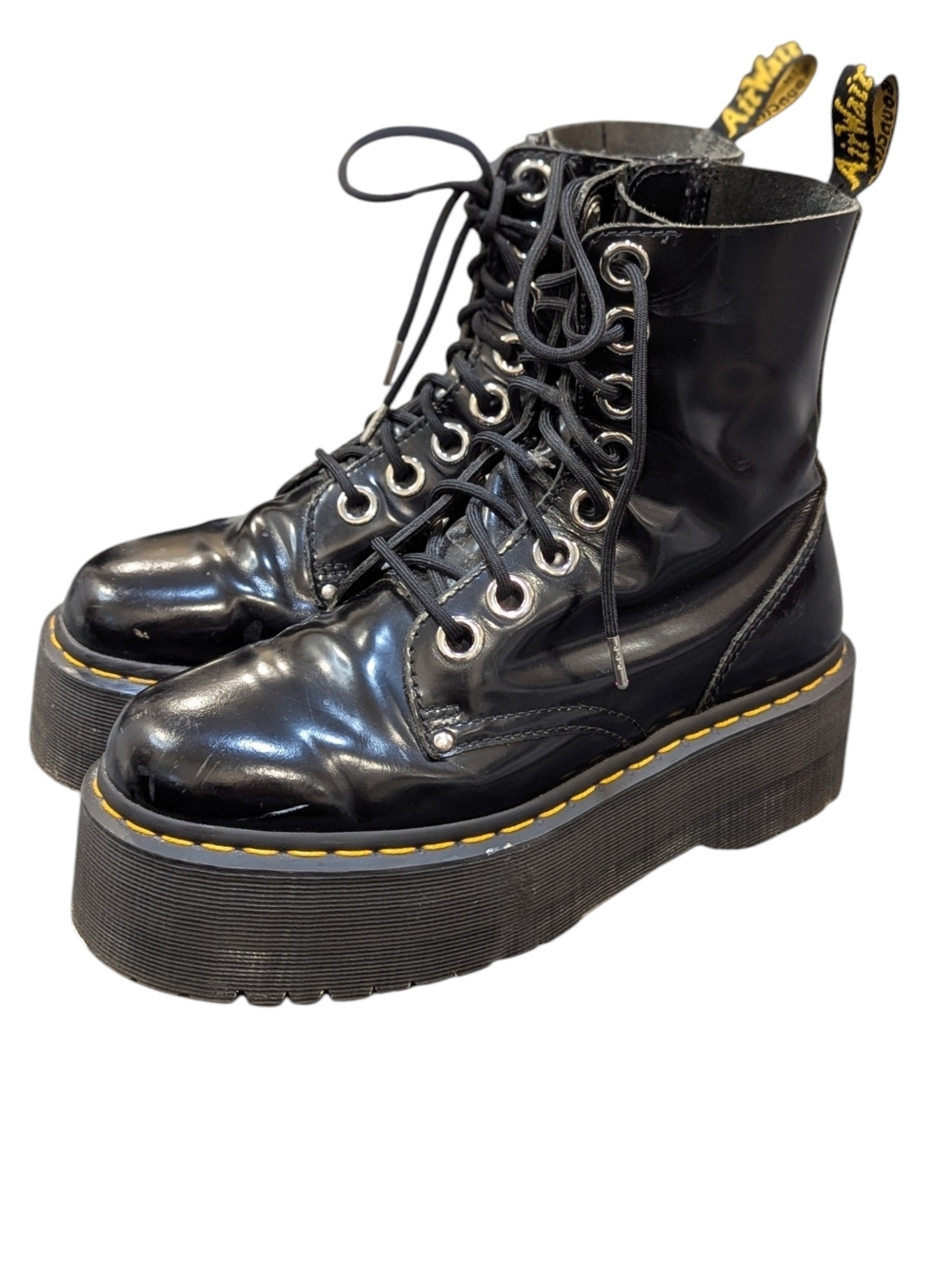 Dr. Martens Jadon Max Black Grunge Platforms Chucky Boots Women's US 6 Punk Edgy